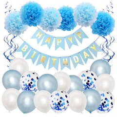 Teminis balionų rinkinys Macaron Blue, 24 vnt. kaina ir informacija | Balionai | pigu.lt
