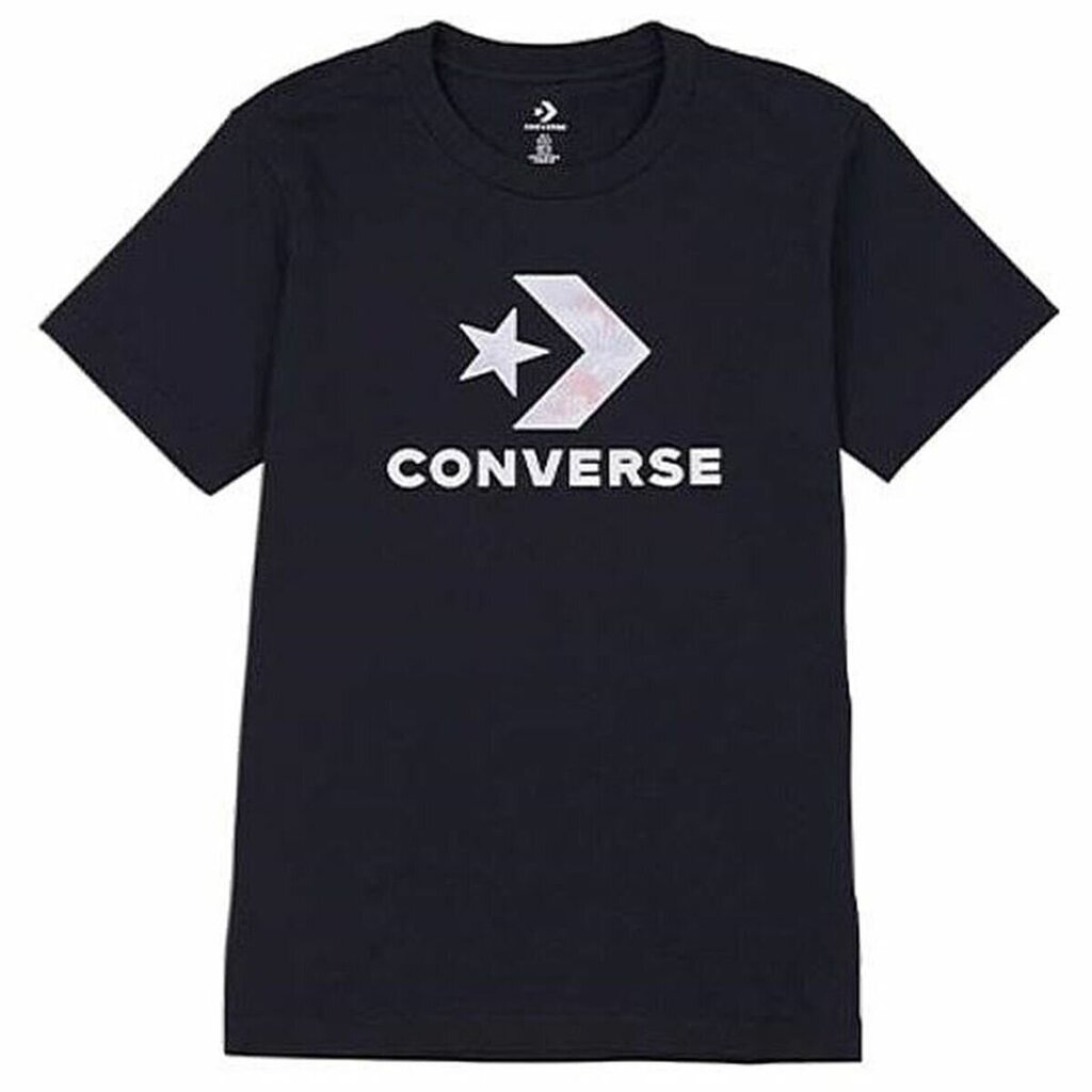 Converse marškinėliai moterims S6496731, juodi цена и информация | Sportinė apranga moterims | pigu.lt