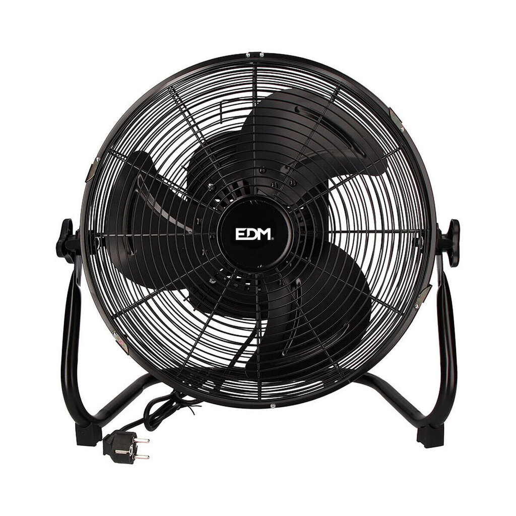 Grindų ventiliatorius EDM industrinis 45 x 55 cm Juoda 70 W цена и информация | Kondicionieriai, šilumos siurbliai, rekuperatoriai | pigu.lt