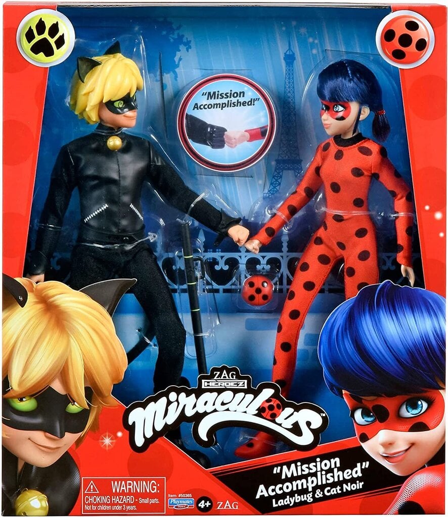 Figūrėlių rinkinys Ladybug and Cat Noir P50365, 26cm, 2 vnt kaina ir informacija | Žaislai mergaitėms | pigu.lt