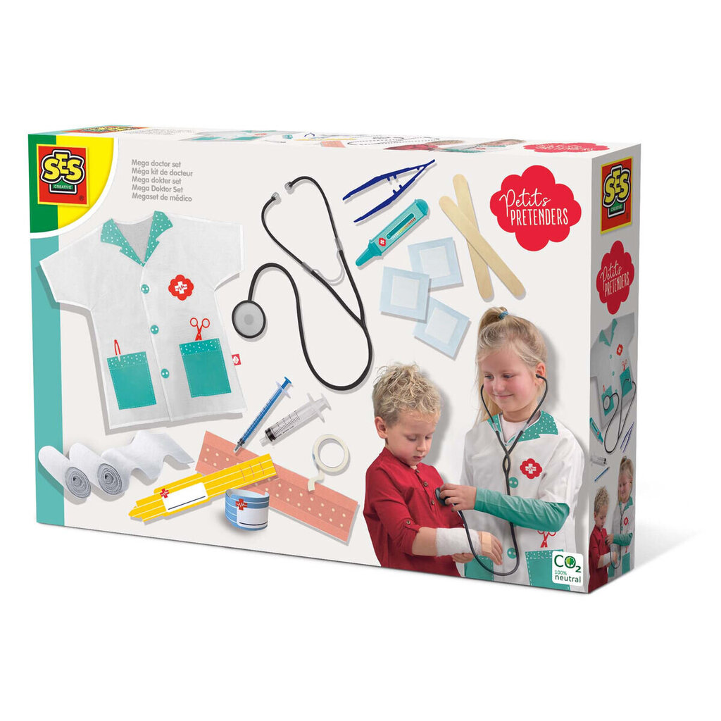 Vaikiškas daktaro rinkinys su priedais SES Creative Mega Set kaina ir informacija | Žaislai mergaitėms | pigu.lt