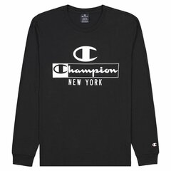 Футболка с длинным рукавом мужская Champion Legacy Graphic New York Чёрный цена и информация | Мужские толстовки | pigu.lt