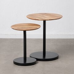 Šoninis staliukas, rudas/juodas kaina ir informacija | Kavos staliukai | pigu.lt