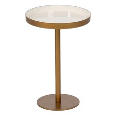 Šoninis staliukas, auksinis/baltas kaina ir informacija | Kavos staliukai | pigu.lt