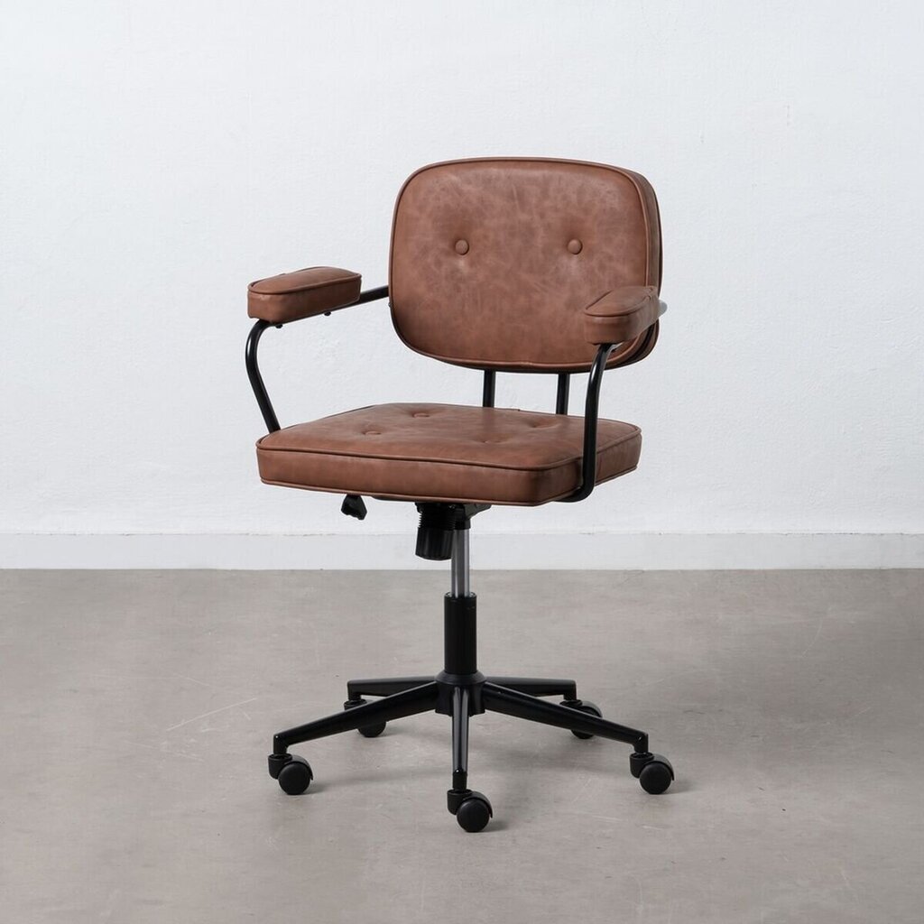 Biuro kėdė Bigbuy Office, 56x56x92 cm, ruda kaina ir informacija | Biuro kėdės | pigu.lt
