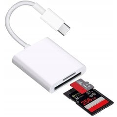Адаптер, устройство для чтения карт памяти, USB-C, micro SD/TF цена и информация | Адаптеры, USB-разветвители | pigu.lt