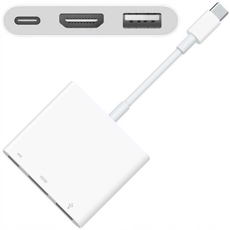 Adapteris Co2 USB-C / USB / HDMI 4K kaina ir informacija | Adapteriai, USB šakotuvai | pigu.lt