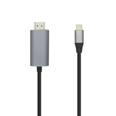 Кабель USB C — HDMI Aisens A109-0393 Чёрный 1,8 m 4K Ultra HD цена и информация | Кабели и провода | pigu.lt