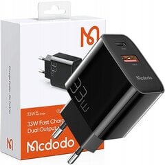 Зарядное устройство USB-C, быстрое, PD, 33 Вт, Mcdodo цена и информация | Зарядные устройства для телефонов | pigu.lt