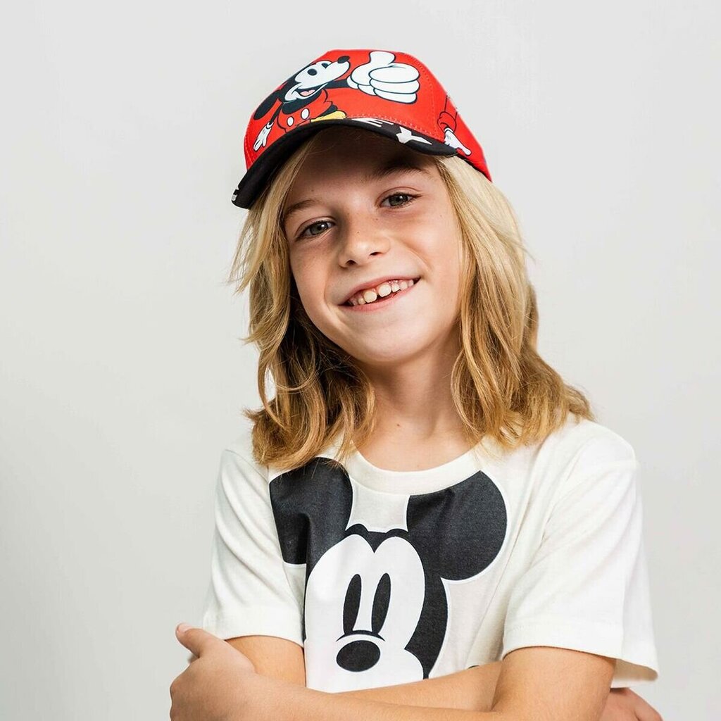 Kepurė berniukams Mickey Mouse, raudona kaina ir informacija | Kepurės, pirštinės, šalikai berniukams | pigu.lt