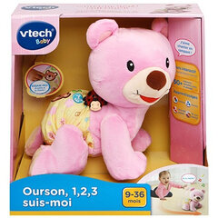 Плюшевый Vtech Baby Bear, 1,2,3 Follow Me музыкальный Розовый цена и информация | Мягкие игрушки | pigu.lt