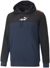 Puma džemperis vyrams Ess+ Block Hoodie Black Blue Orange 849036 73, juodas kaina ir informacija | Džemperiai vyrams | pigu.lt