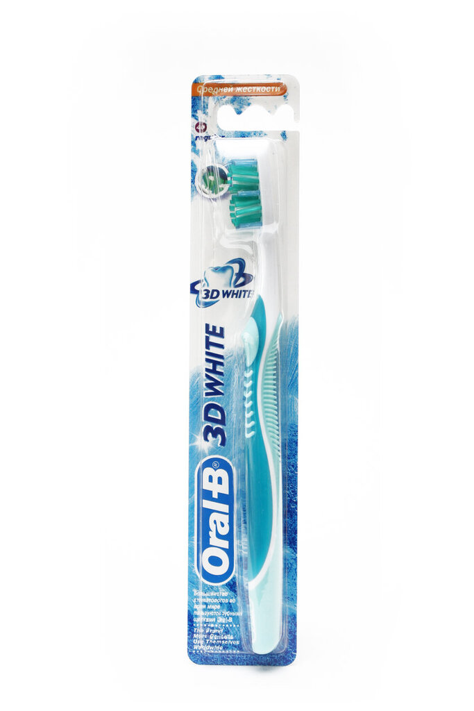 Dantų šepetėlis Oral-B 3D White 40 Medium цена и информация | Dantų šepetėliai, pastos | pigu.lt