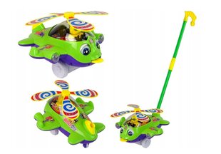 Самолет Толкатель Белл Палка Пилот Зеленый цена и информация | Игрушки для малышей | pigu.lt