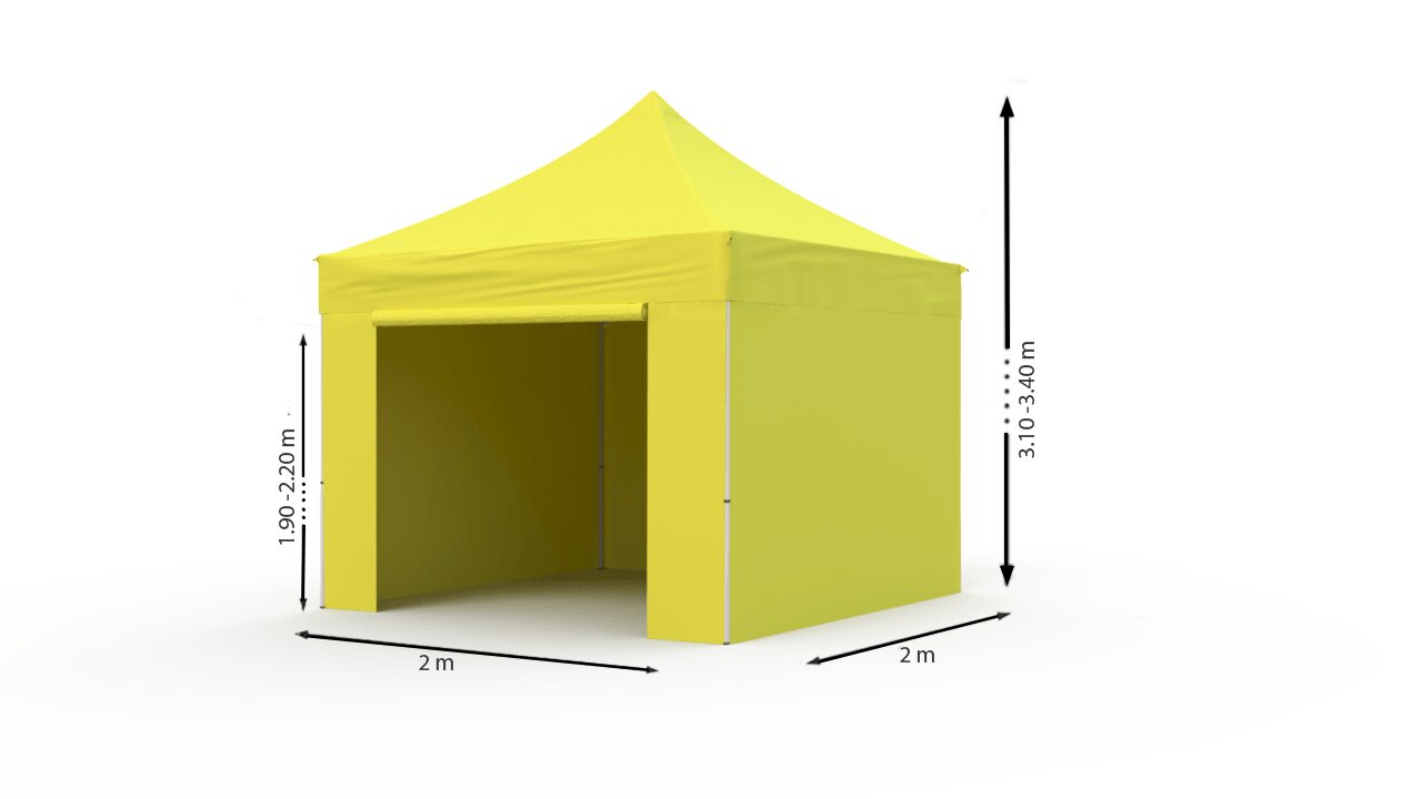 Prekybinė palapinė Zeltpro Ekostrong geltona, 2x2 kaina ir informacija | Palapinės | pigu.lt