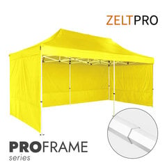 Prekybinė palapinė Zeltpro Proframe geltona, 3x6 цена и информация | Палатки | pigu.lt