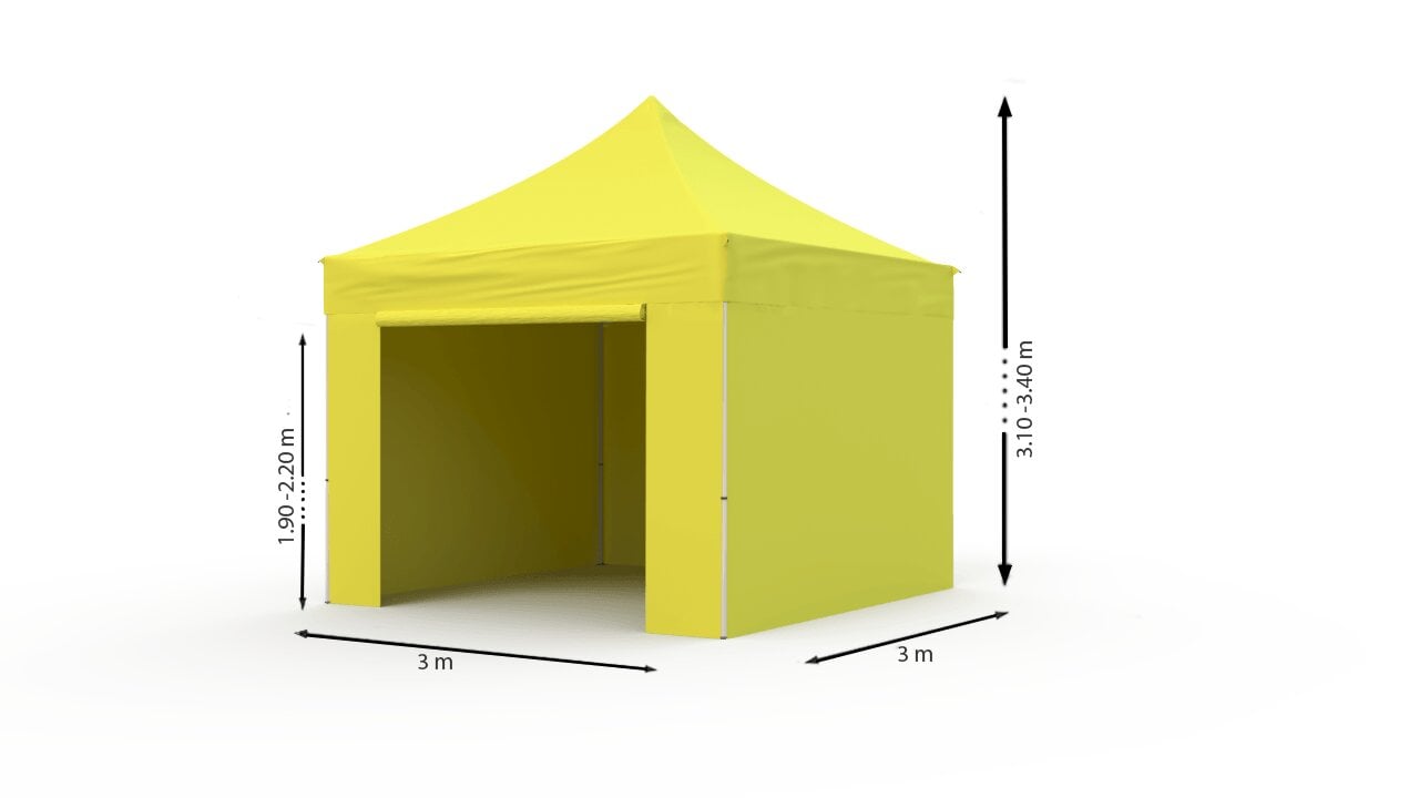 Prekybinė palapinė Zeltpro Proframe geltona, 3x3 kaina ir informacija | Palapinės | pigu.lt
