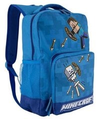 Mokyklinė kuprinė Minecraft, mėlyna kaina ir informacija | Kuprinės mokyklai, sportiniai maišeliai | pigu.lt