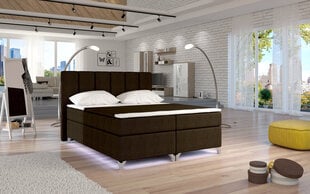 Кровать  Basilio LED, 140х200 см, коричневая цена и информация | Кровати | pigu.lt