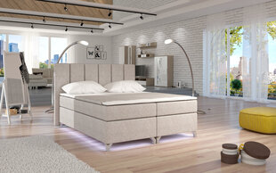 Lova Basilio LED, 140x200 cm, smėlio spalvos kaina ir informacija | Lovos | pigu.lt