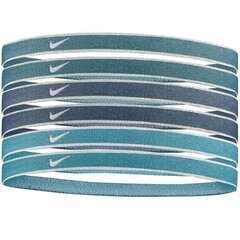 Galvos juostos Nike Swoosh Sport headbands N100200084070S, 6vnt., mėlynos kaina ir informacija | Sportinė apranga moterims | pigu.lt