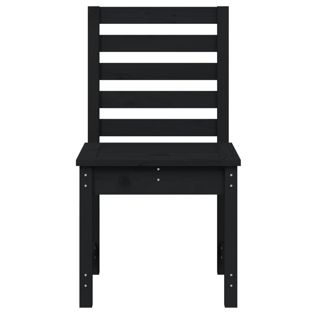 2-jų dalių sodo kėdžių komplektas vidaXL, juodas kaina ir informacija | Lauko kėdės, foteliai, pufai | pigu.lt