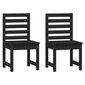 2-jų dalių sodo kėdžių komplektas vidaXL, juodas kaina ir informacija | Lauko kėdės, foteliai, pufai | pigu.lt
