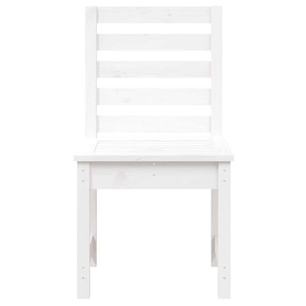 2-jų dalių sodo kėdžių komplektas vidaXL, baltas kaina ir informacija | Lauko kėdės, foteliai, pufai | pigu.lt
