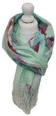 Тонкий шарф с цветами, зеленый цена и информация | Женские шарфы, платки | pigu.lt