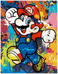 Tapyba pagal skaičius Super Mario, 30x40 cm kaina ir informacija | Tapyba pagal skaičius | pigu.lt