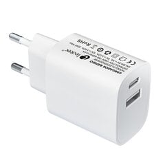 Сетевое зарядное устройство LEOTEC Белый 20 W цена и информация | Зарядные устройства для телефонов | pigu.lt