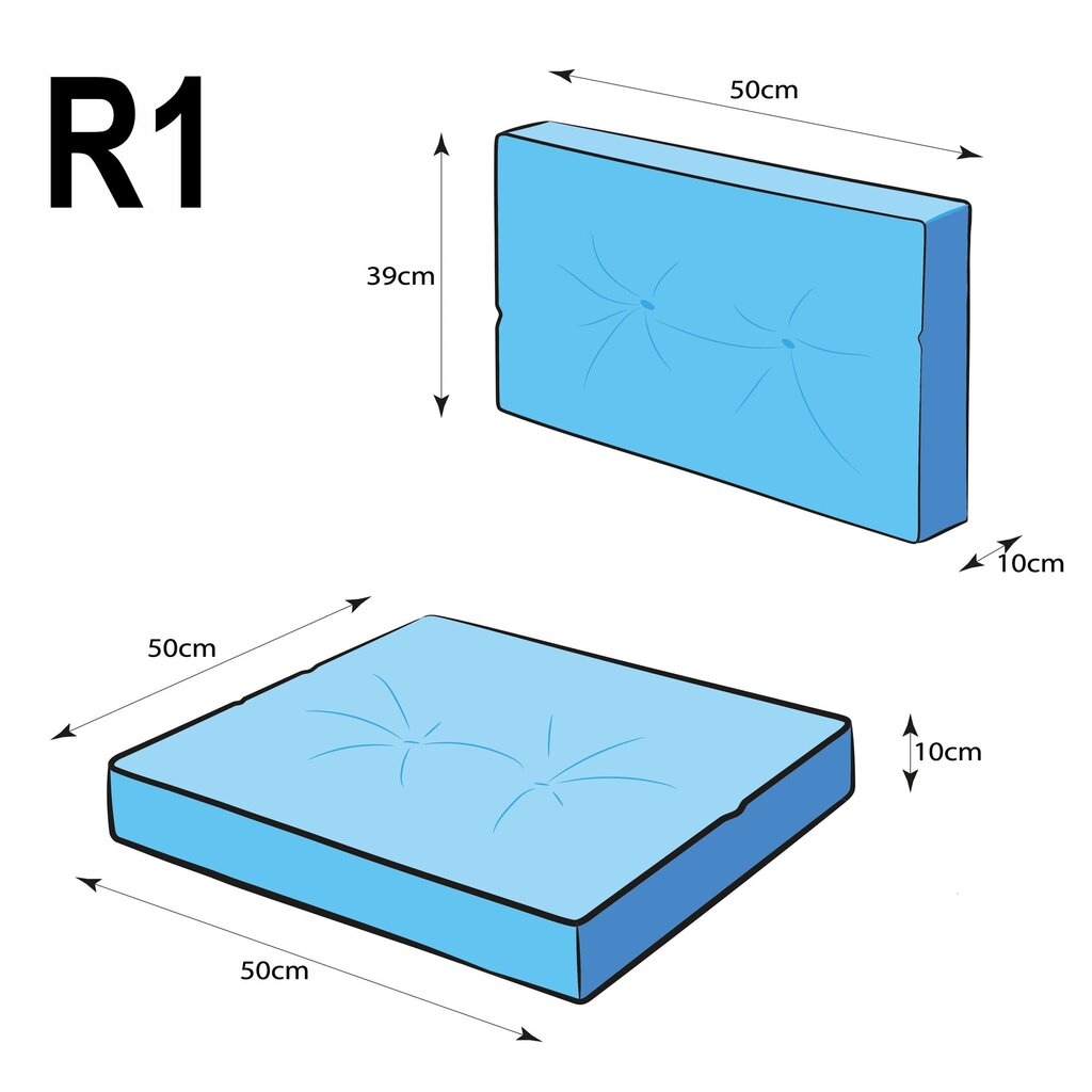 Sodo kėdės pagalvėlė Kaja R1 KAJBIK11, įvairių spalvų kaina ir informacija | Pagalvės, užvalkalai, apsaugos | pigu.lt