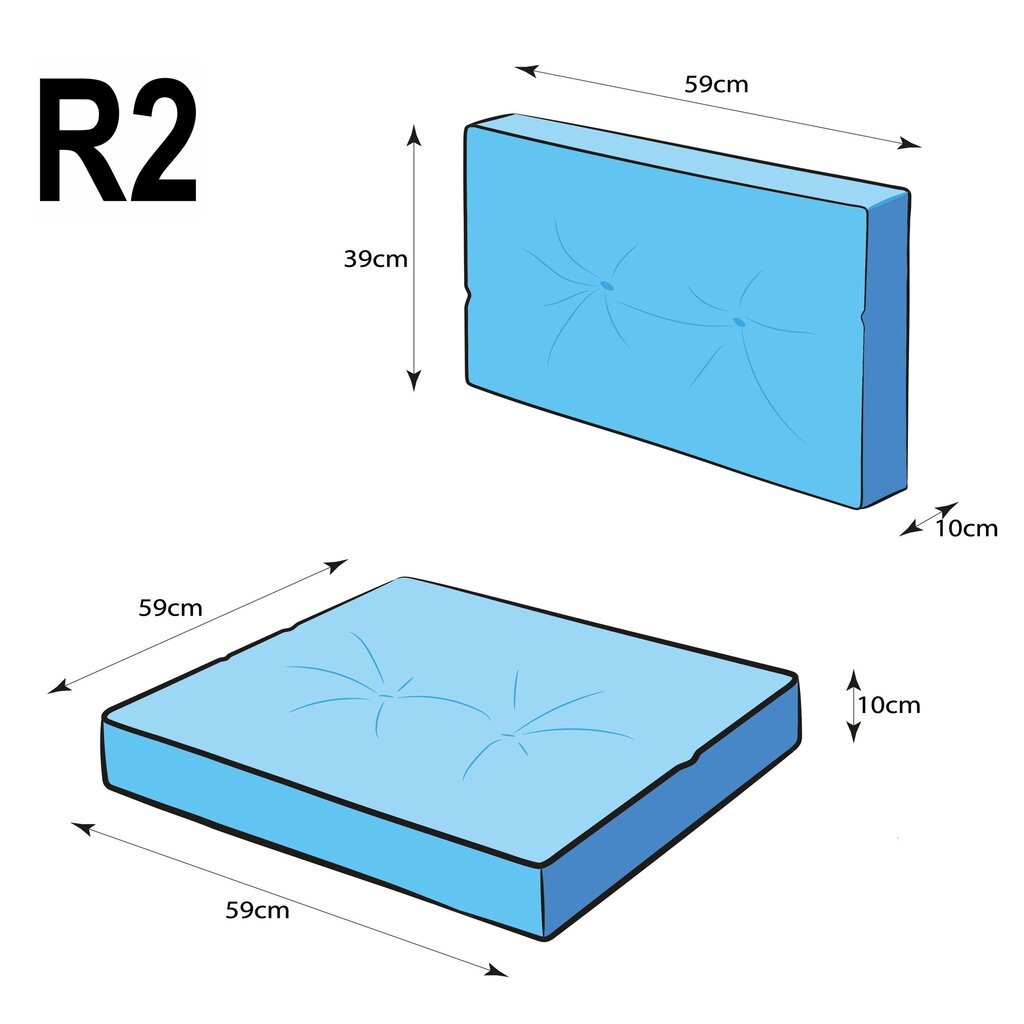 Sodo kėdės pagalvėlė Kaja R2 KAJNIE7, mėlyna цена и информация | Pagalvės, užvalkalai, apsaugos | pigu.lt