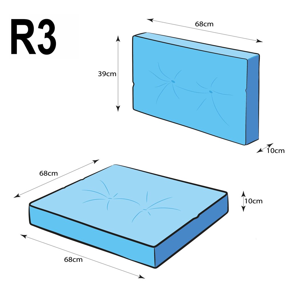 Sodo kėdės pagalvėlė Kaja R3 KAJZIT9, įvairių spalvų цена и информация | Pagalvės, užvalkalai, apsaugos | pigu.lt