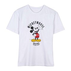 Marškinėliai moterims Mickey Mouse, balti kaina ir informacija | Marškinėliai moterims | pigu.lt