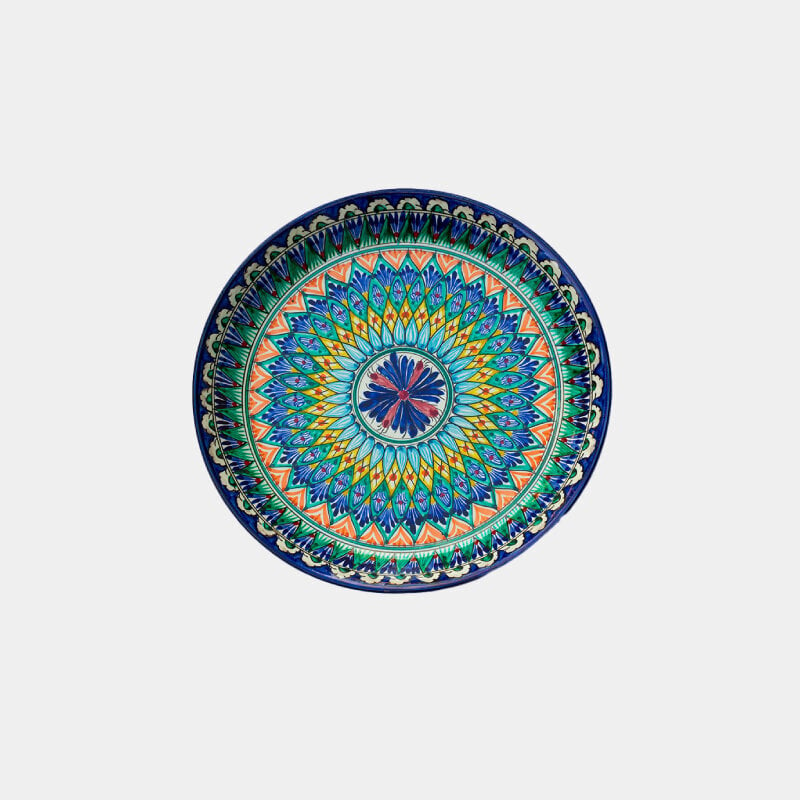 Leganas (uzbekiška lėkštė) Rishtan, 38 cm kaina ir informacija | Indai, lėkštės, pietų servizai | pigu.lt