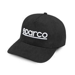 Kepurė su snapeliu Sparco Suede, juoda kaina ir informacija | Vyriški šalikai, kepurės, pirštinės | pigu.lt