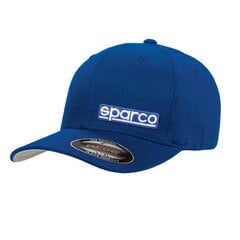 Kepurė su snapeliu vyrams Sparco Flexfit, mėlyna kaina ir informacija | Vyriški šalikai, kepurės, pirštinės | pigu.lt