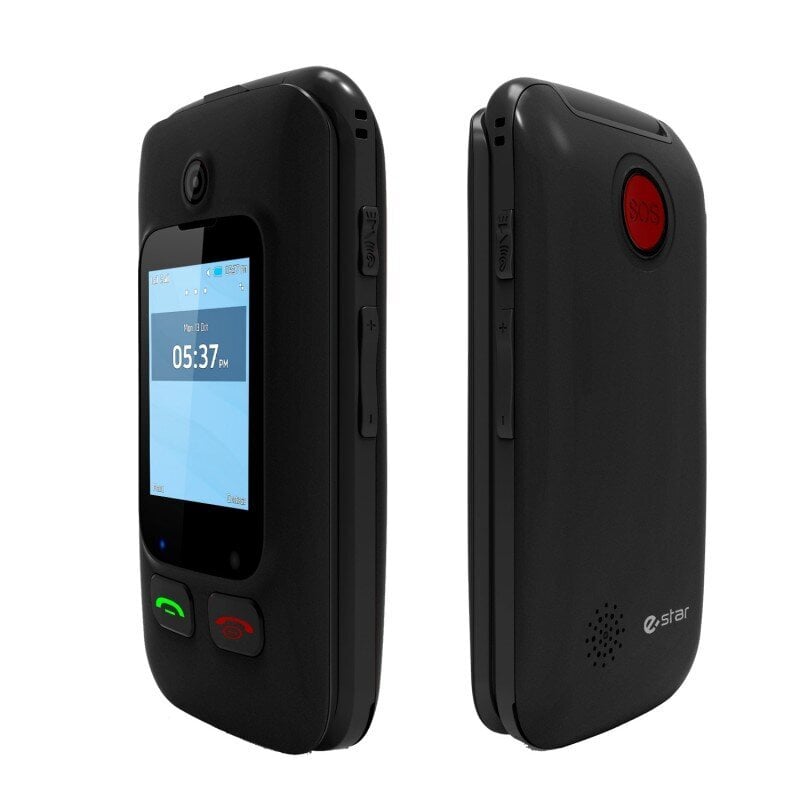 eSTAR Digni Flip Dual SIM Black (DIGNIFLIPB) kaina ir informacija | Mobilieji telefonai | pigu.lt