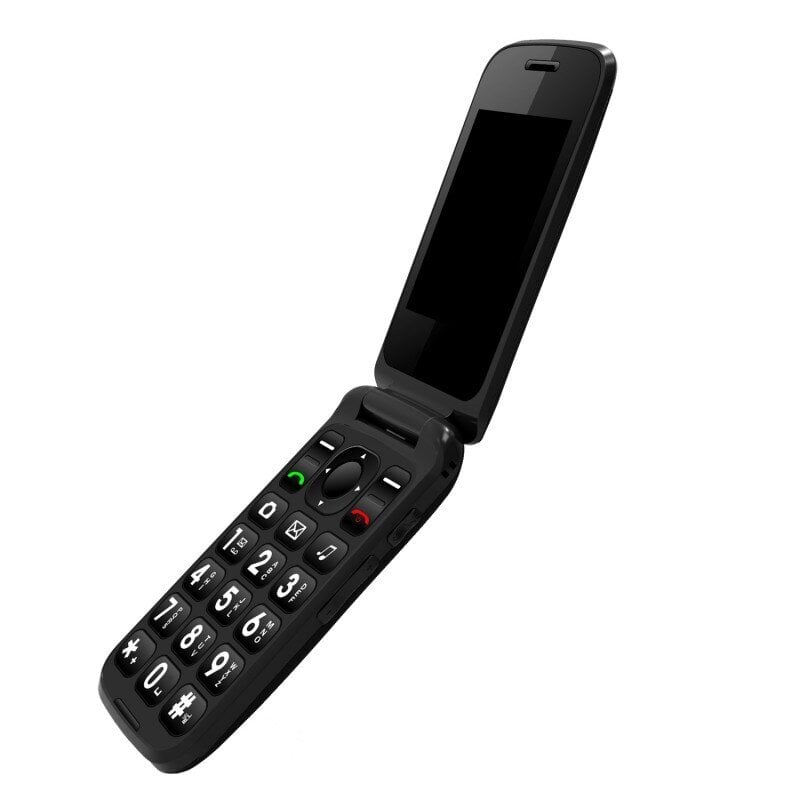 eSTAR Digni Flip Clamshell DIGNIFLIPB Dual SIM, Black kaina ir informacija | Mobilieji telefonai | pigu.lt