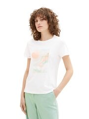 Tom Tailor marškinėliai moterims 4066887081743, balti kaina ir informacija | Marškinėliai moterims | pigu.lt
