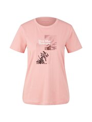 Женская футболка Tom Tailor 1036992*17285, серо-розовая, 4066887176241 цена и информация | Женские футболки | pigu.lt