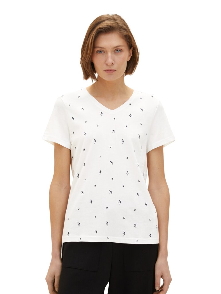 Tom Tailor marškinėliai moterims 4066887745638, balti kaina ir informacija | Marškinėliai moterims | pigu.lt