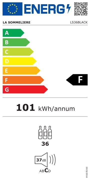 La Sommeliere LS36BLACK цена и информация | Vyno šaldytuvai | pigu.lt