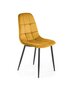 4-ių kėdžių komplektas K417, geltonas/juodas kaina ir informacija | Virtuvės ir valgomojo kėdės | pigu.lt