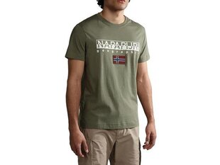Marškinėliai vyrams Napapijri NP0A4GDQGAE, žali kaina ir informacija | Vyriški marškinėliai | pigu.lt