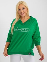 Женская зеленая блузка больших размеров цена и информация | Женские футболки | pigu.lt
