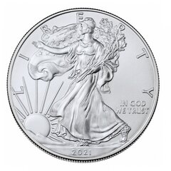 Sidabrinė moneta Amerikos Erelis 2021 kaina ir informacija | Numizmatika | pigu.lt