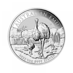 Sidabrinė moneta Australijos Emu 2021 kaina ir informacija | Numizmatika | pigu.lt