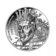 Sidabrinė moneta Šekspyras 2022 kaina ir informacija | Numizmatika | pigu.lt